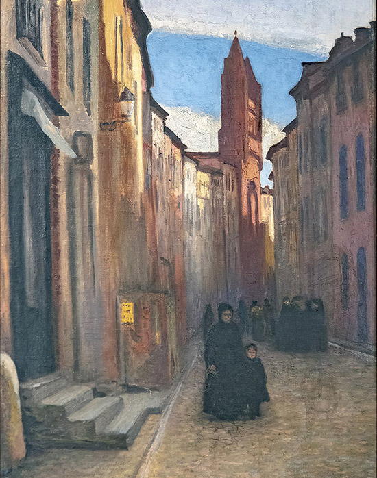 François Gauzi, La rue du Taur, huile sur toile, début du XXe siècle, inv. 003.0.144