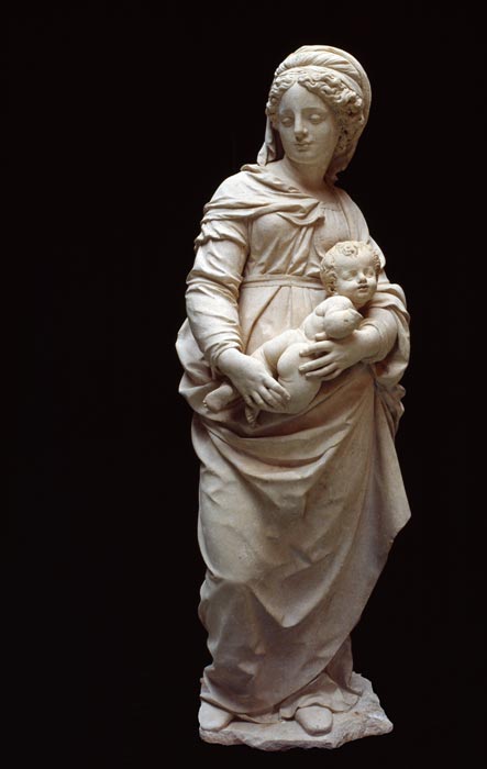 Artus Legoust, Vierge à l'enfant, pierre calcaire, XVIIe s., inv. 27.1.21
